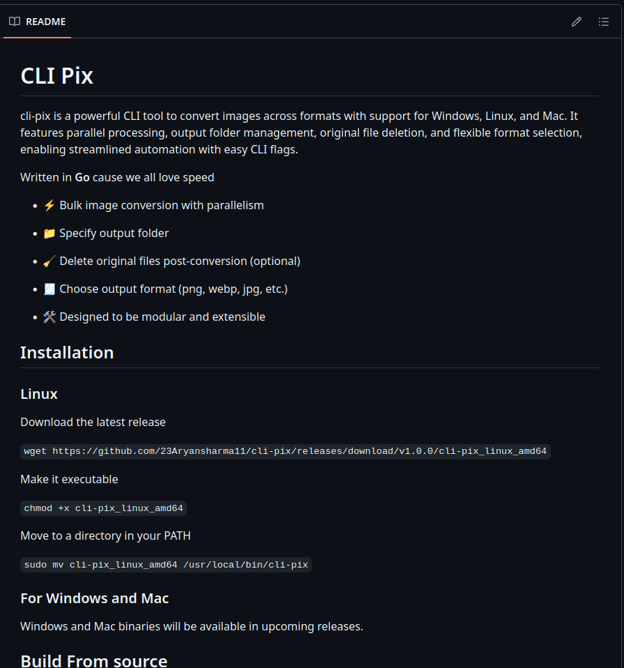Cli Pix preview